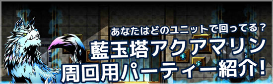 藍玉塔アクアマリン 周回用パーティー紹介